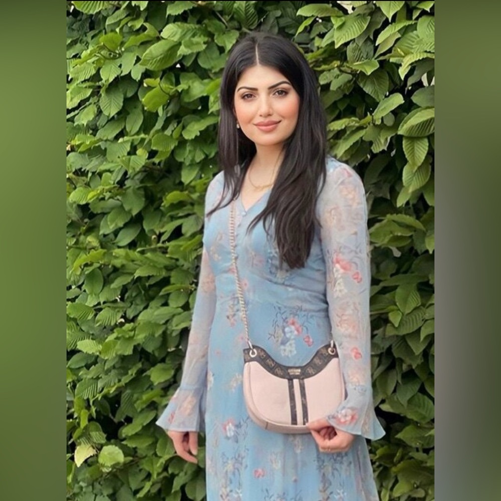 DAZY Floral Print Flounce Sleeve Dress for spring